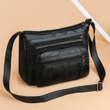 PU Leather Women Shoulder Messenger Bags Solid Casual Pocket Female Shoulder Han