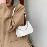 Crocodile Pattern Women Underarm Bag Chain Purse Handbags