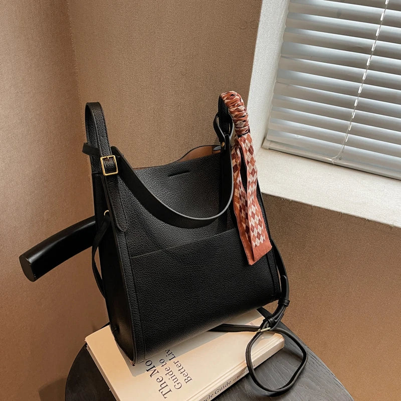 PU Leather Women's Tote Bag Shoulder Bag Classic Ladies Handbag