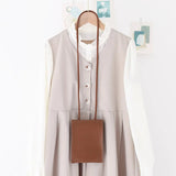 Vintage Soft Leather Crossbody Bag Mini Mobile Bag