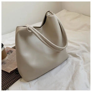 PU Shoulder Bags for Women Underarm Large Capacity Bucket Bag All-match OL Handb