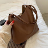 PU Shoulder Bags for Women Underarm Large Capacity Bucket Bag All-match OL Handb