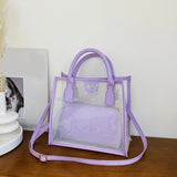 PVC Jelly Bag Small Transparent Handbag Summer Clear Shoulder Crossbody Bag