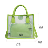 PVC Jelly Bag Small Transparent Handbag Summer Clear Shoulder Crossbody Bag