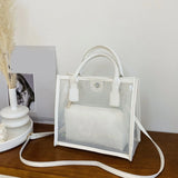 PVC Jelly Bag Small Transparent Handbag Summer Clear Shoulder Crossbody Bag