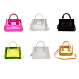 Transparent PVC Jelly Bag Beach Shoulder Crossbody Tote