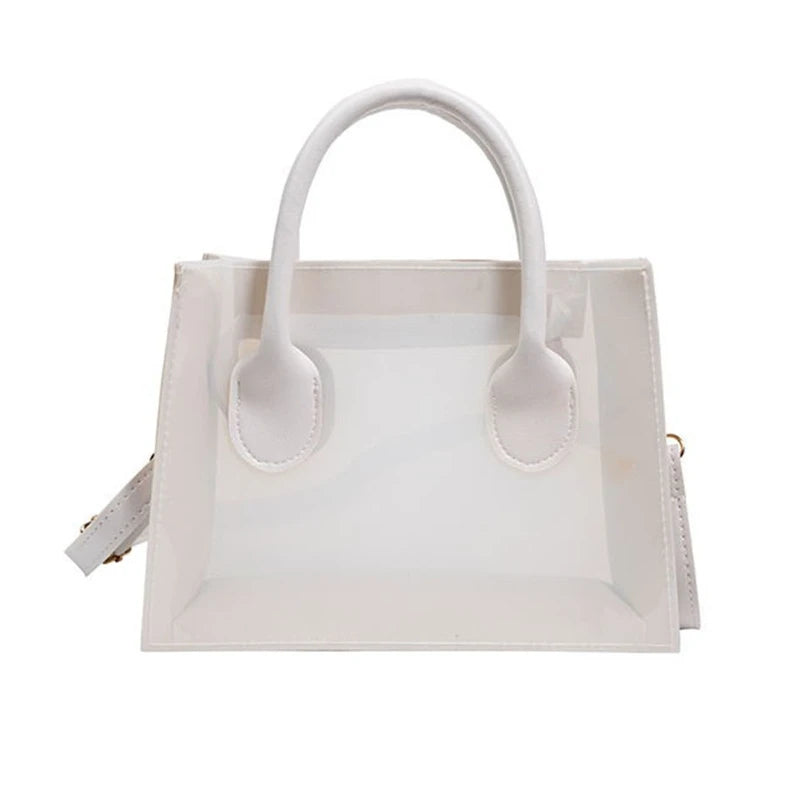 Transparent PVC Jelly Bag Beach Shoulder Crossbody Tote