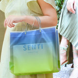 Transparent Frosted Plastic Tote Hanbag Shopper Reusable Shopping Bag