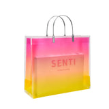 Transparent Frosted Plastic Tote Hanbag Shopper Reusable Shopping Bag
