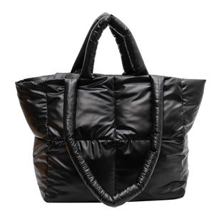Winter Padded Large Tote Shoulder Bag for Women