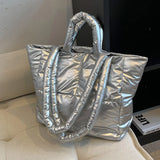 Winter Padded Large Tote Shoulder Bag for Women