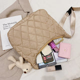 Quilted Nylon Woman Shoulder Bag Crossbody Winter Hobo