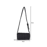 Quilted Crossbody Bag Solid Shopper Pouch Belt Buckle Women Shoulder Bag