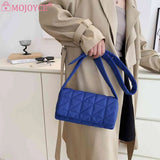 Quilted Crossbody Bag Solid Shopper Pouch Belt Buckle Women Shoulder Bag