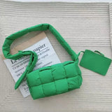 Quilted Crossbody Bag for Women Winter Shoulder Purse Small Flap Bag