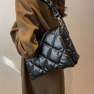 Quilted Shoulder Bag Large Totes Winter