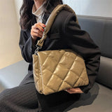 Quilted Shoulder Bag Large Totes Winter