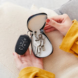 Small Leather Key Wallet Housekeepers Key Holder Case
