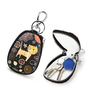 Women Girls Key Bag Leather Key Wallets Keychain Pouch