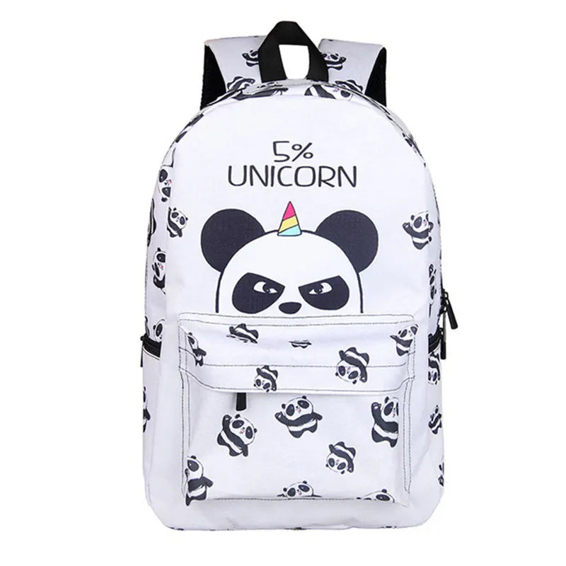 Panda Rabbit Unicorn Backpack for Teens Daily School Bags