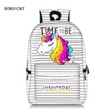 Panda Rabbit Unicorn Backpack for Teens Daily School Bags