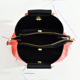 Patchwork Bag Wide Strap PU Leather Two Straps Women Shoulder Crossbody Bag