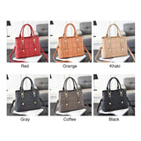 Plaid Leather Women Shoulder Bag High-capacity Messenger Clutch Handbag