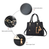 Plaid Leather Women Shoulder Bag High-capacity Messenger Clutch Handbag