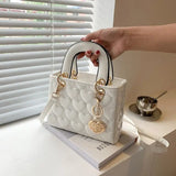 Heart Embossed Wedding Tote Shoulder Bag for Women