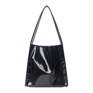 Vintage Patent Leather Shoulder Bag for Women