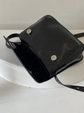 Red Patent Leather Sling Bag PU Crossbody Shoulder Messenger Bag