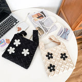 Pearls Chains Shoulder Bag Crossbody Purse Small Messenger Handbag Totes