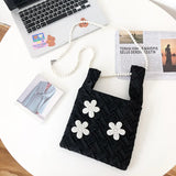 Pearls Chains Shoulder Bag Crossbody Purse Small Messenger Handbag Totes