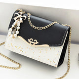 Sequin Leather Crossbody Bag Women Lady Messenger Purse Clutch