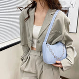 Pentalobe Chain Handbag Women Nylon Solid Messenger Bag Lady Crossbody Bags