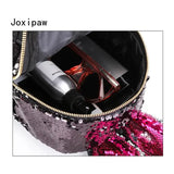 Sequins Rabbit Ears Backpack for Women Mini School Bag