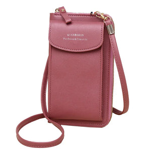 Women's Phone Pocket Shoulder Bag Small Crossbody Pu Leather Clip