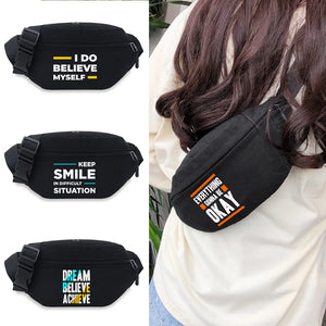 Print Waist Bag Men Women Fanny Packs Hip Belt Bags Money Travelling