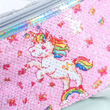 Sequins Print Unicorn Kids Fanny Pack Shoulder Belt Bag