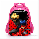 Pink Girl Backpack Cartoon Schoolbag with Lightening Schoolgirl