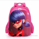 Pink Girl Backpack Cartoon Schoolbag with Lightening Schoolgirl