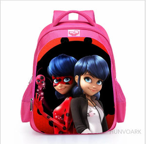 Pink Girl Backpack Cartoon Schoolbag with Lightening Schoolgirl