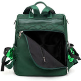 Plaid Canvas Women Backpack Anti-theft Shoulder Bag School Bag