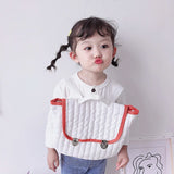 Plaid Cotton Fabric Backpack Vintage Diamond Lattice Backpacks School Bag