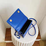 Plaid Flap Square Bag For Women PU Crossbody Shoulder Messenger Handbag