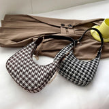 Plaid Pattern Small Shoulder Bag for Women Chain Handbag Female Travel Tote