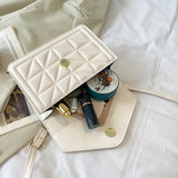 Plaid Side Crossbody Bag Women Summer Flap Shoulder Handbag