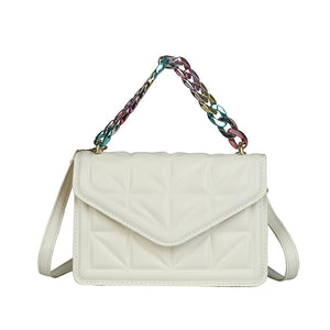 Plaid Side Crossbody Bag Women Summer Flap Shoulder Handbag