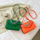 Plaid Side Crossbody Bag Women Summer Flap Shoulder Handbag