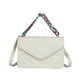 Plaid Side Crossbody Bag Women Summer Flap Shoulder Handbag